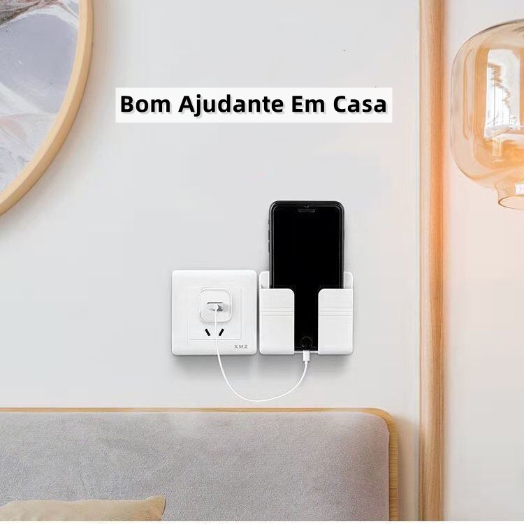 Suporte De Parede Multiuso Para Celular Controle Plástico Para Carregar Celular Fashion