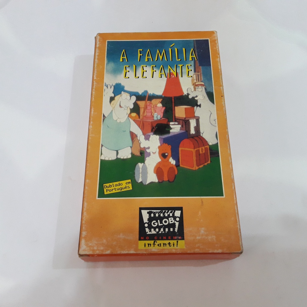 Fita Cassete VHS Usada Antiga do Desenho A Família Elefante Dublado  Necessitando de Limpeza Para Coleção Ou Decoração | Shopee Brasil