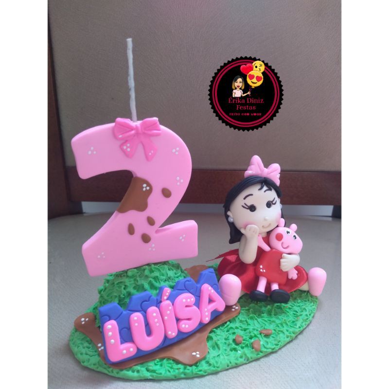 Vela Peppa Pig - Para Bolo, Aniversário E Festa