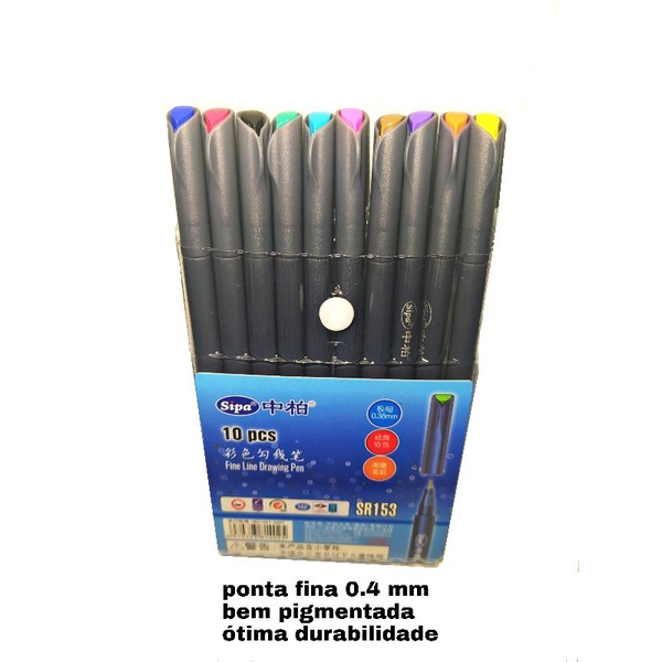 sipa sr153 10 fineliner color pens