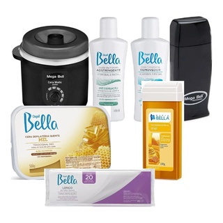 Kit Depilação Com Cera QuenteDepil Bella Rolon E Termocera Mega Bell a