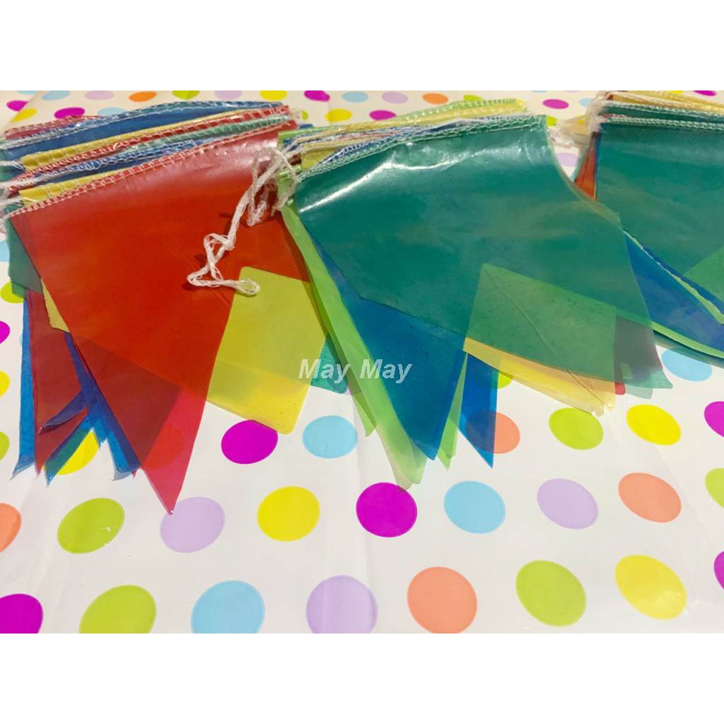 Kit com 100 Metros de Banderinha Junina Plástica Festa Junina Decoração Arraial