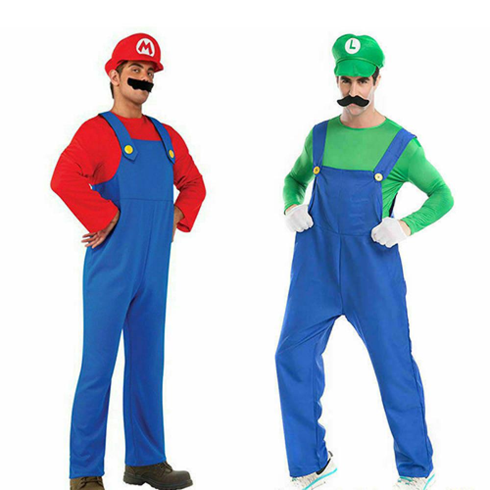 Fantasia Luigi Masculino Adulta cosplay/anime em Promoção na