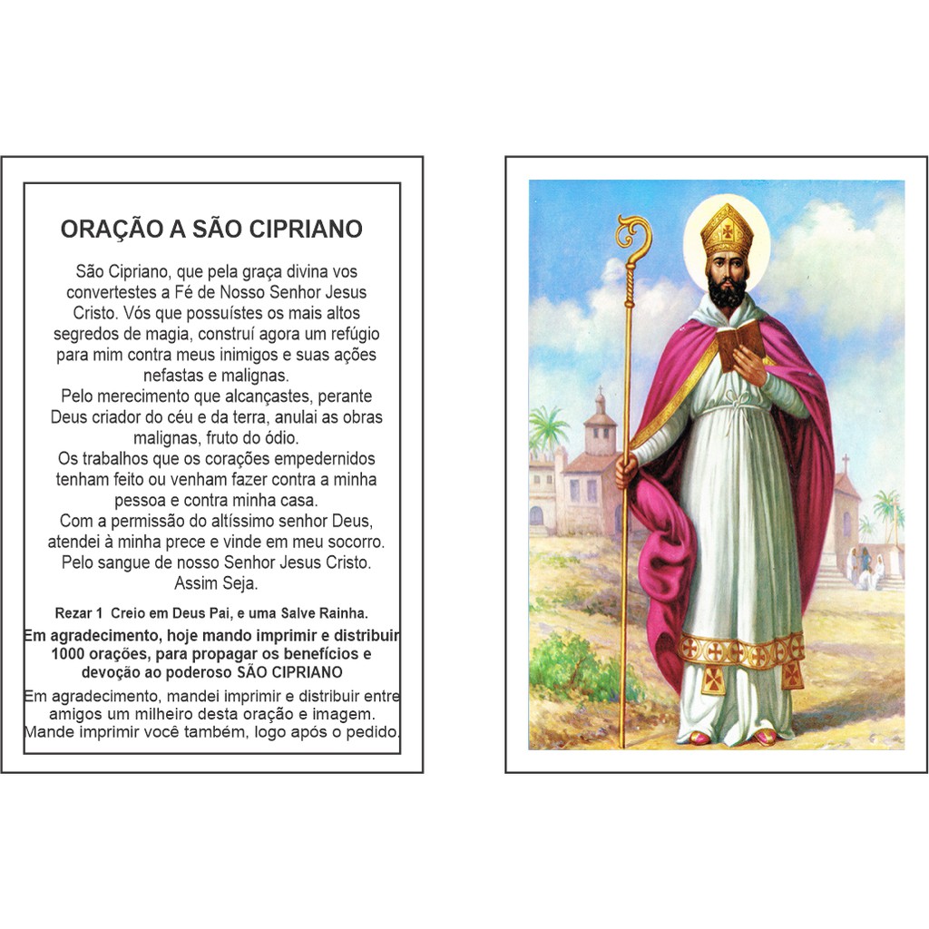 Folheto Oração São Cipriano - 100 Unid