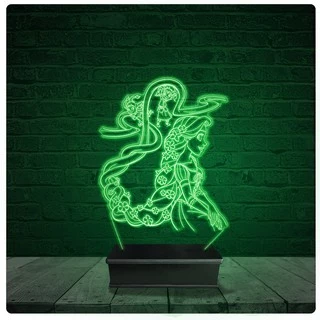 Luminária Abajur Acrílico Led - Princesa Rapunzel 01