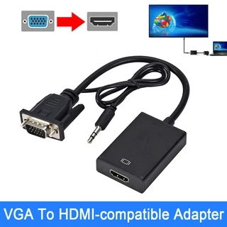 VGA Macho Para HDMI Fêmea 1080P Adaptador Conversor Cabo Com Saída De Áudio De 3.5mm PC HDTV Projetor ps4