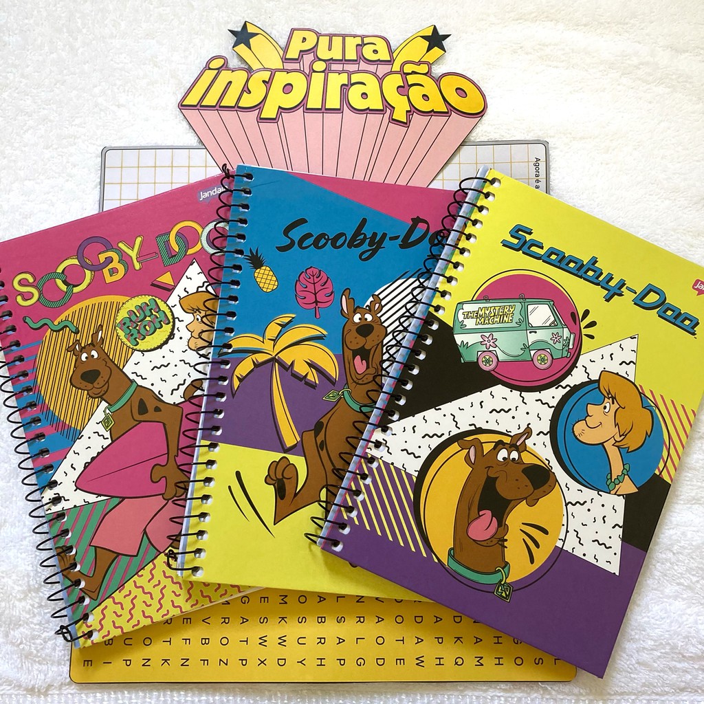 Caderno scooby doo/caderno fofo/caderno espiral/caderno 1/4 capa dura ...