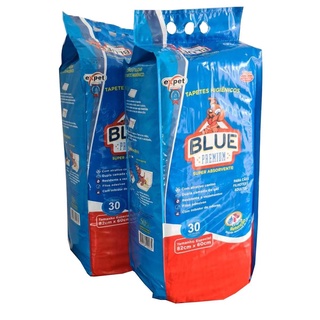 Tapete Higiênico para cães Blue Expet 30un kit com 2 pacotes