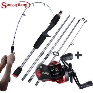 Kit Completo Vara de pesca com carretilha Sougayilang 1.7M 18+1 bb Max Drag 10KG