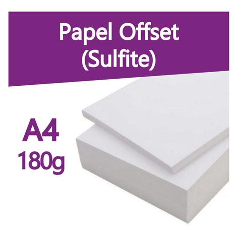Papel offset 180 gramas 100 folhas A4 | Shopee Brasil