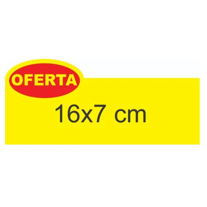 Cartaz Oferta Gôndola 16x7cm - 100 Unidades
