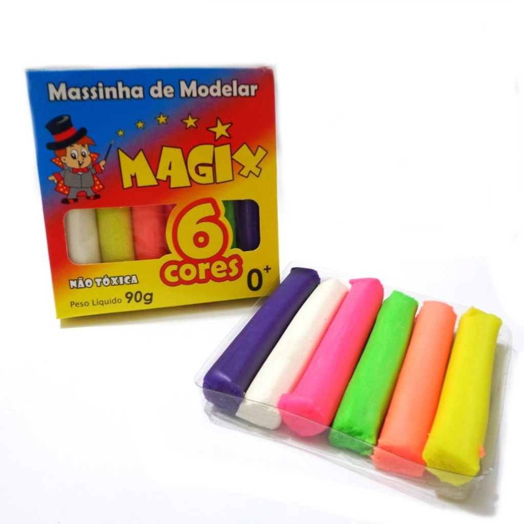 Massinha de Modelar MAGIX 6 e 12 cores | Shopee Brasil