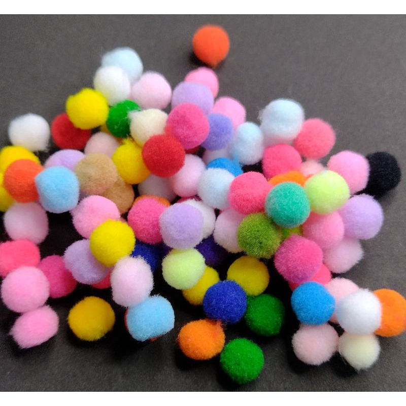 Pompom Candy ou Colorido, Diversos Tamanhos, com 50 ou com 100 unidades ...