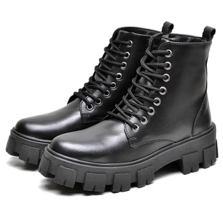 Bota Coturno Dubuy Feminina Sola Tratorada Preto ANNE 1104FG