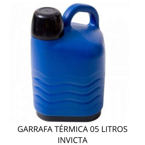Garrafa Térmica Café Água Gelada 5 Litros Azul Invicta - Bramef