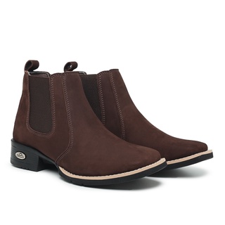 Botina Chelsea 100% Couro Legítimo Country Texana Bota Cano Curto
