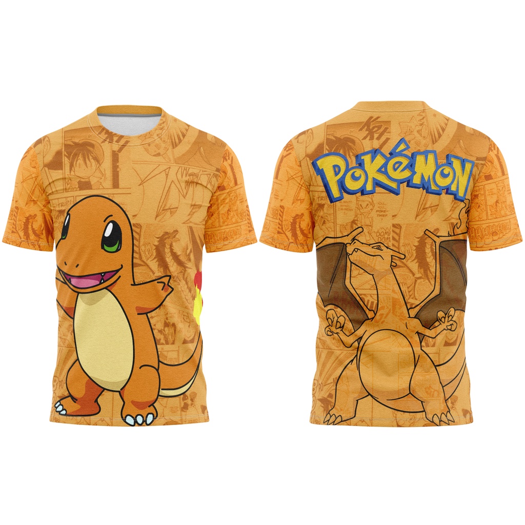 Camiseta Camisa Pokemon Charmander -ADULTO e INFANTIL | Shopee Brasil