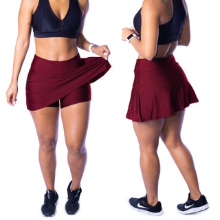 Short saia legging fitness bermuda legging academia roupa para malhar  suplex cintura alta