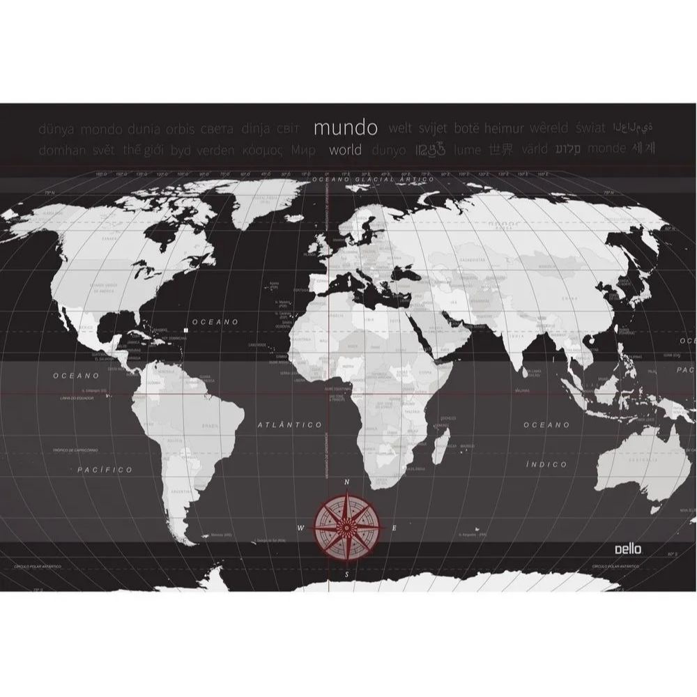 Tapete Mapa Mundi Extra Protecao Cadeira De Rodinha 70x100cm | Shopee ...