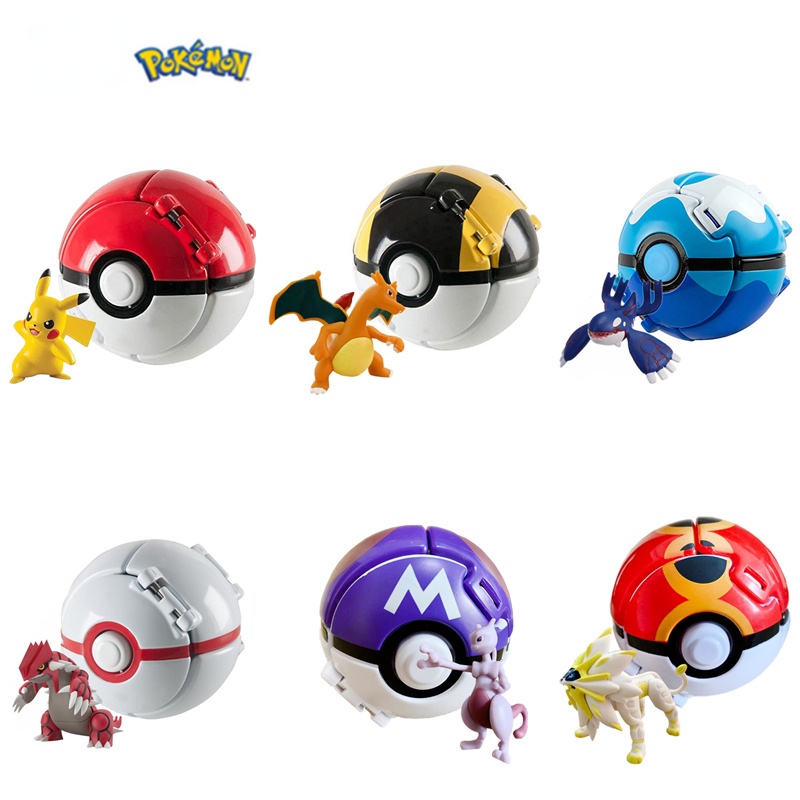 Pokemon brinquedos pokeball deformação anime figura de ação modelo