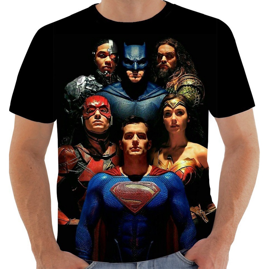 Camisa Compressão Superman Liga Da Justiça Bike Mma Corrida