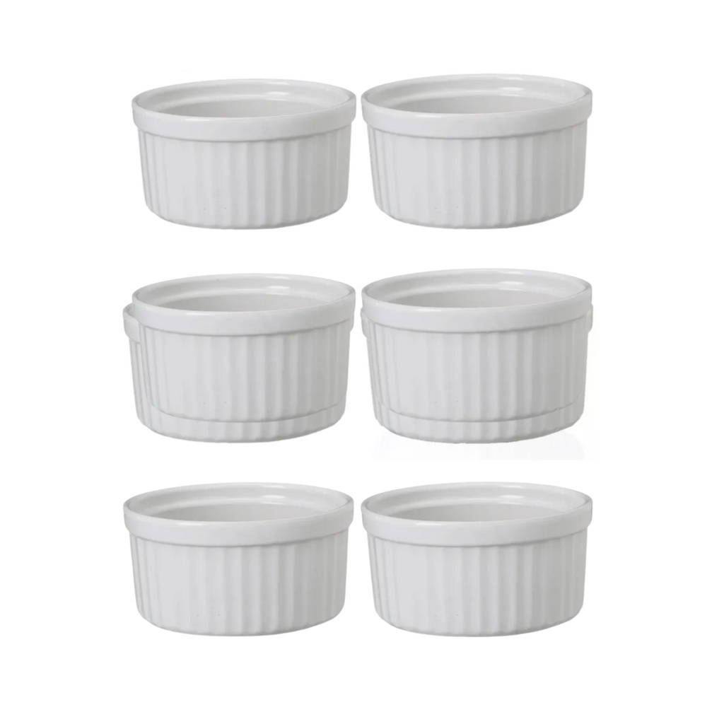 Kit 6 Ramekin Grande 275ml Porcelana Gourmet Finger Food Shopee Brasil