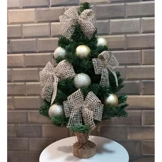 Kit 4 Laços de Juta para Decoração de Árvore de Natal
