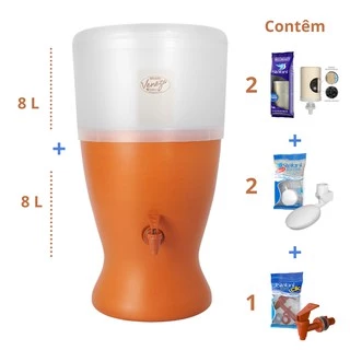 Filtro de Barro para Água São João Veneza 8 Litros 2 Velas - Stéfani - Cerâmica Stéfani