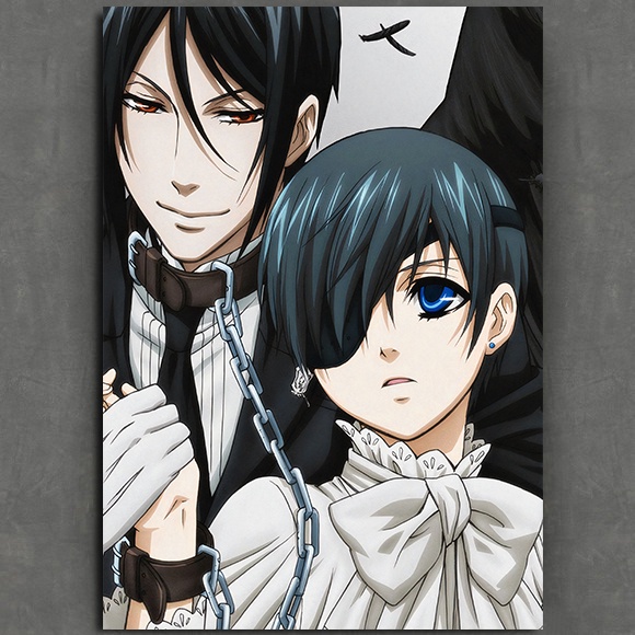 Placa Decorativa Anime Kuroshitsuji Black Butler Sebastian 2