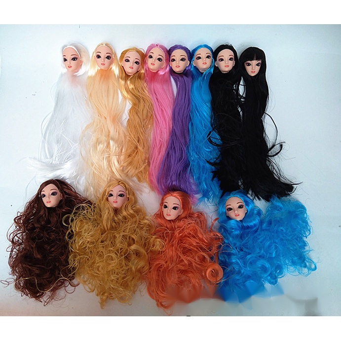 Obobb Rapunzel brinquedos, boneca de maquiagem, brinquedo de vestir, para  presentes, cabeça de boneca para pentear o cabelo