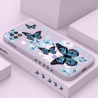 Capa De Celular Flexível Criativa Aurora Borboleta Para Samsung Galaxy A22/A12/4G/5G/A02/A02S