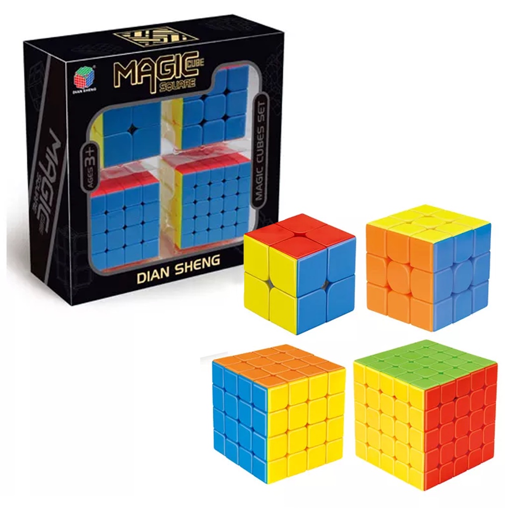 Cubos mágicos em diversos tamanhos 2x2, 3x3, 4x4 e 6x6
