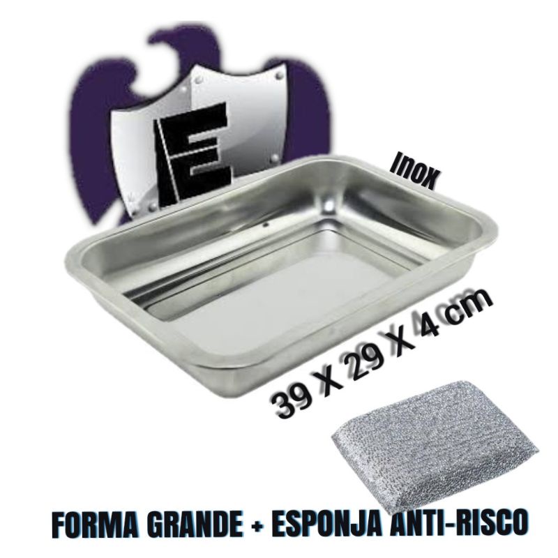 Forma Inox Grande 39 cm para Bolo, Torta, doces, salgados + 𝐁𝐑𝐈𝐍𝐃𝐄 ...