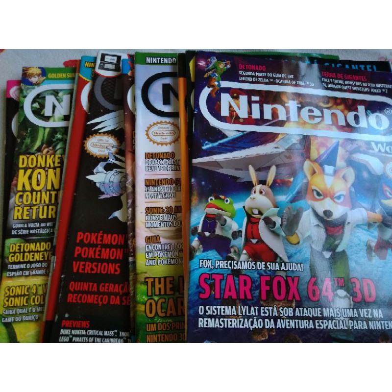 Revista Nintendo World games jogos raras volumes 140 141 142 143 144 145  146 147 148 149 harry potter star fox wii zelda lego pokemon 3ds mario  donkey kong mickey