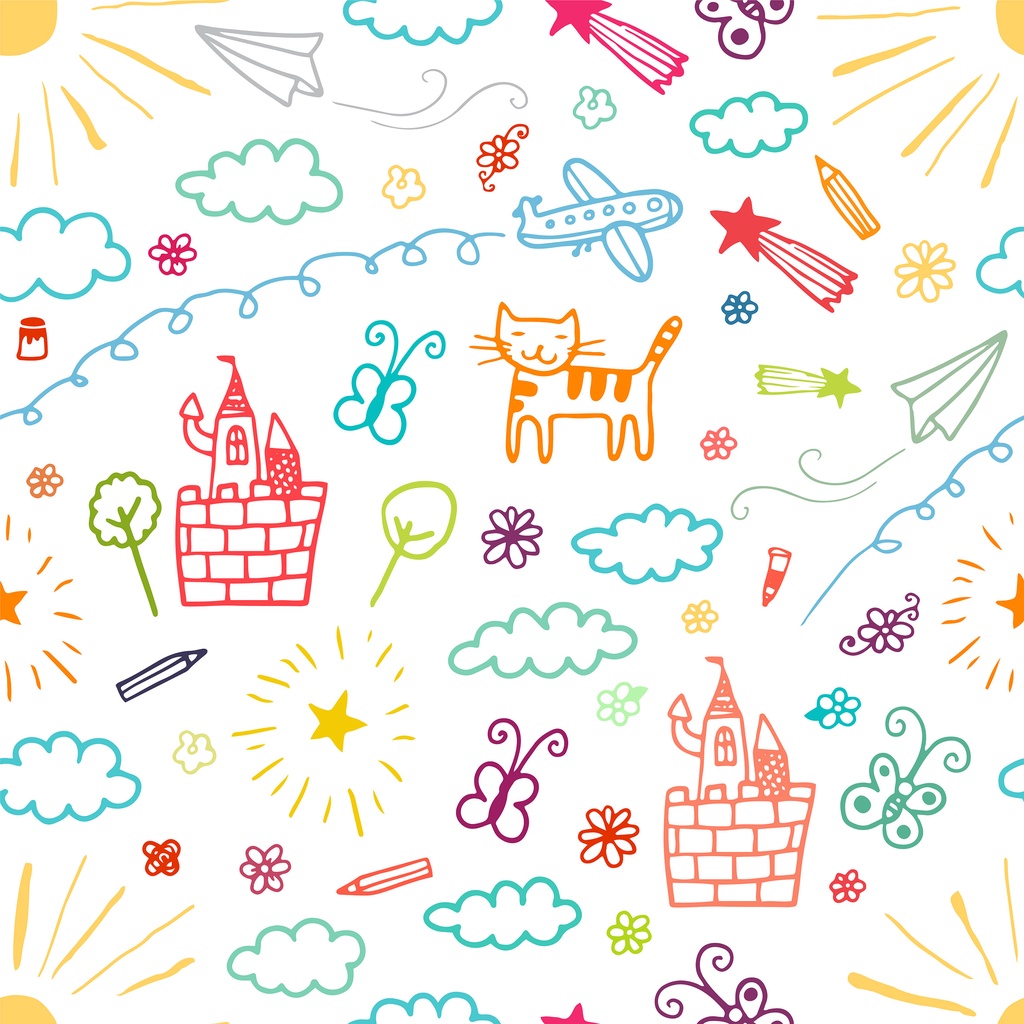 Papel De Parede Infantil Desenhos Colorido Gato Castelo Lavável Autocolante Quarto Autoadesivo