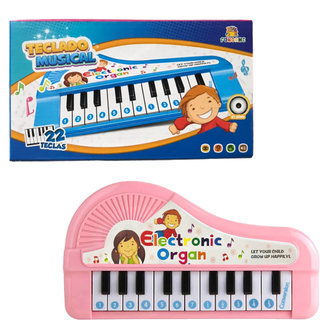 Brinquedo Teclado Infantil Música 22 teclas Piano 21 Sons