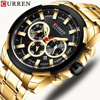 CURREN New Stainless Steel Men's Watch Fashion Casual Sports Waterproof 8361X