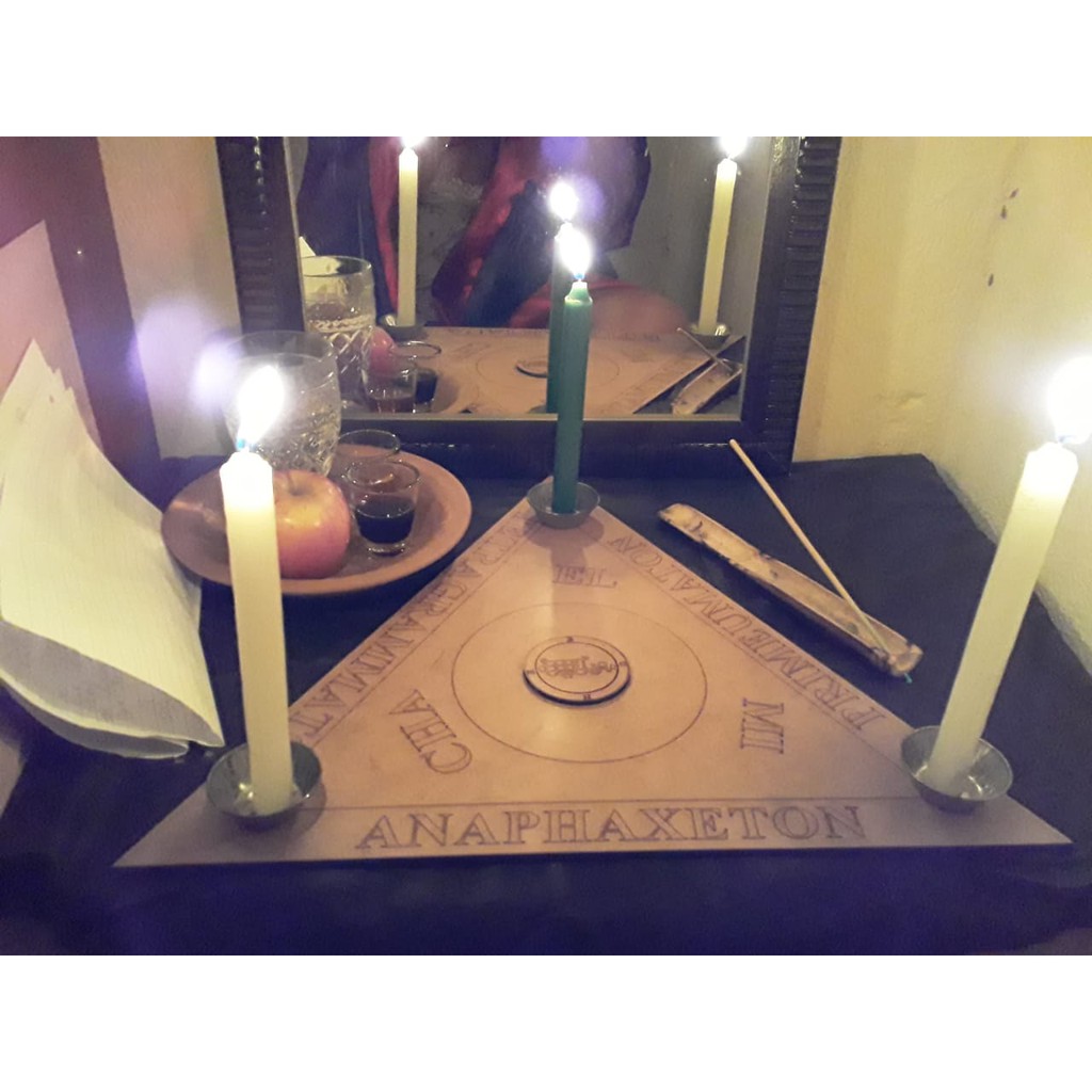 TRIANGULO DE MANIFESTAÇÃO 40cm GOÉTIA TRIÂNGULO DE EVOCAÇÕES SALOMÃO DAEMONS selos triângulo da goetia