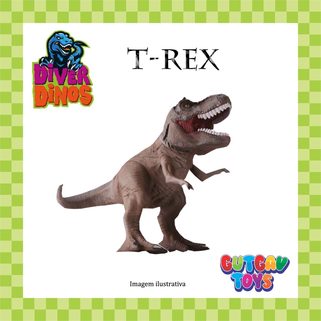 Dinossauro T Rex Em Vinil E Realista Diver Dinos Divertoys - Ri Happy
