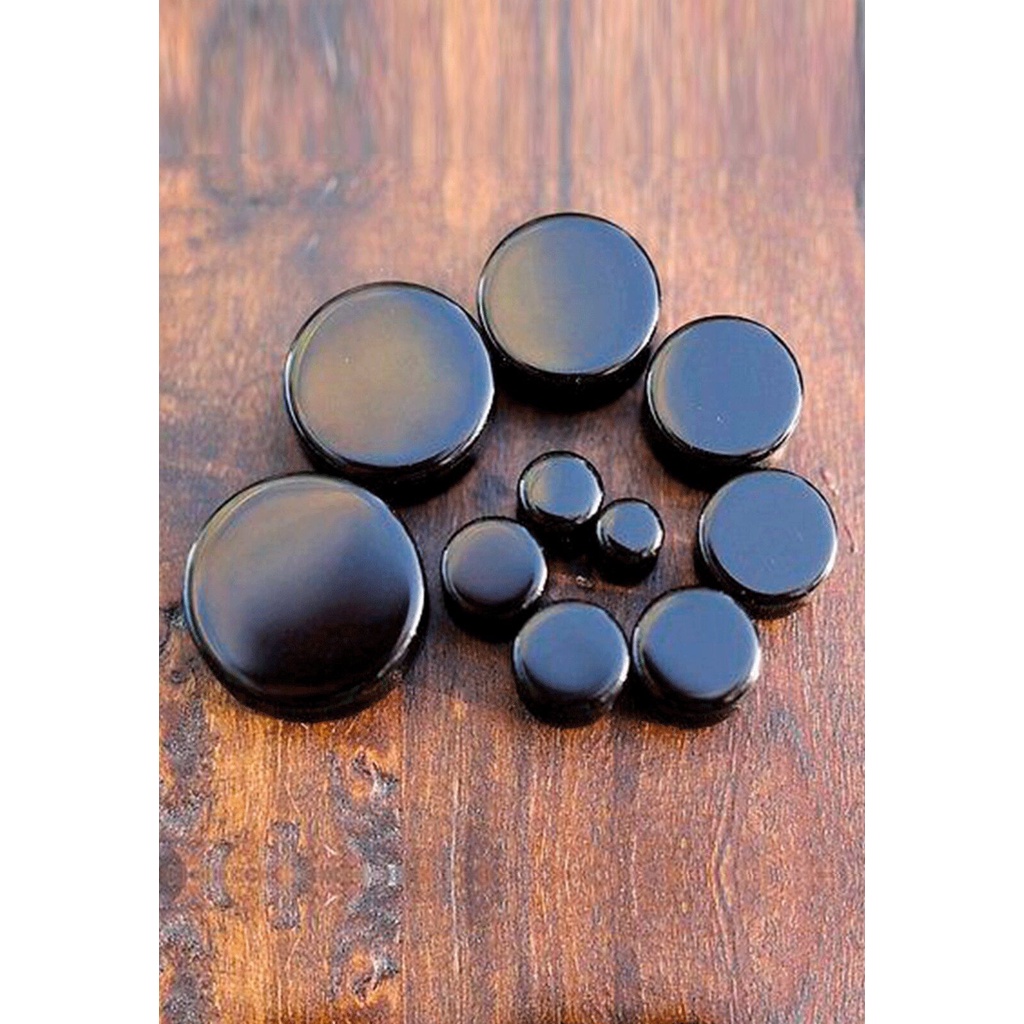 Alargador Plug/ Preto/ Leitoso 22MM A 50MM -