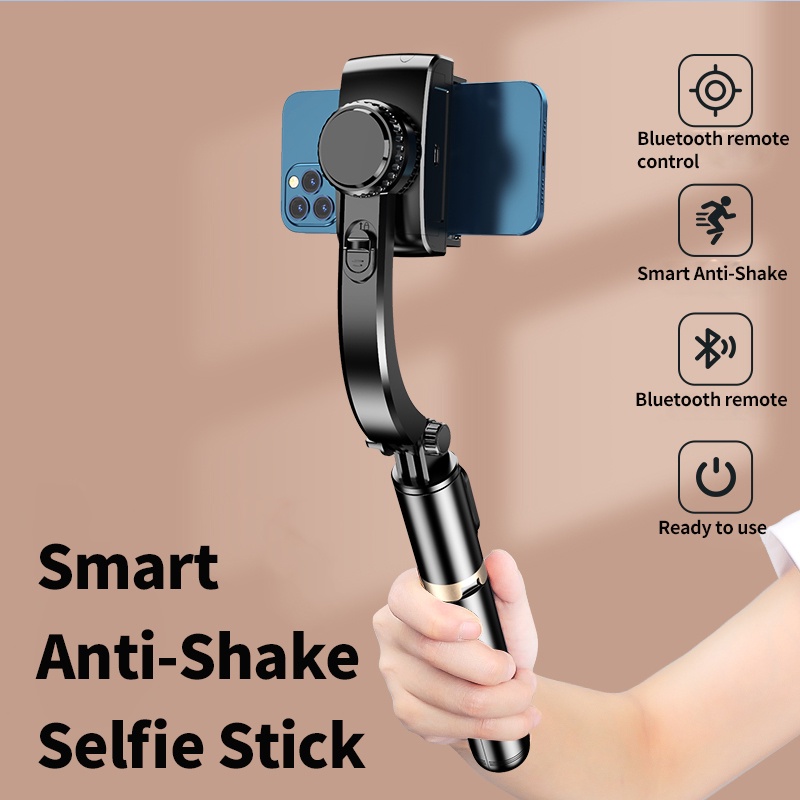 Q08 Handheld Gimbal Smartphone Bluetooth Estabilizador Com Tripé Vara Selfie Dobrável Para Ios Android
