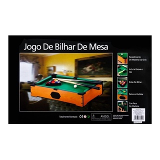 Jogo Mini Mesa Sinuca Bilhar Infantil Snooker Art Game