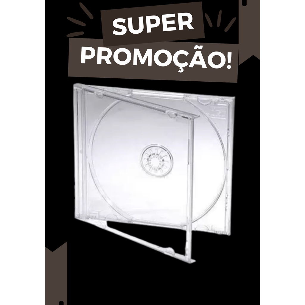 10 Estojo Capa Caixa Box Cd Transparente 10mm Promoção