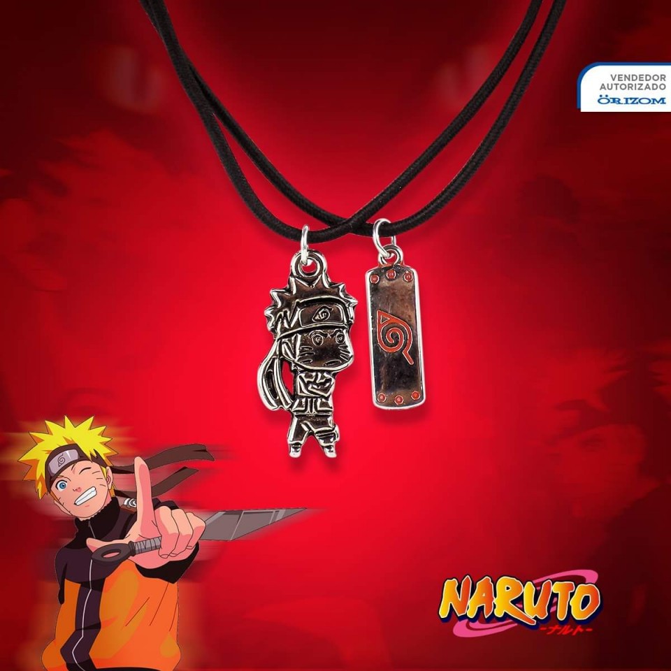 Kit Naruto Colar Símbolo Da Aldeia Da Folha E Colar Akatsuki