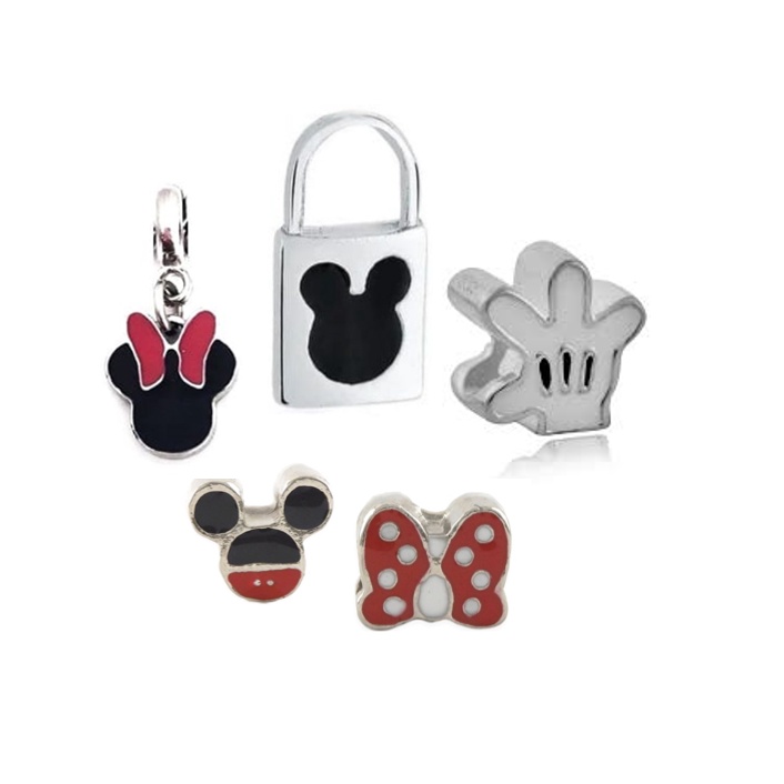 Berloque Disney Mickey Minnie | Berloques para Pulseira | Pingentes ...