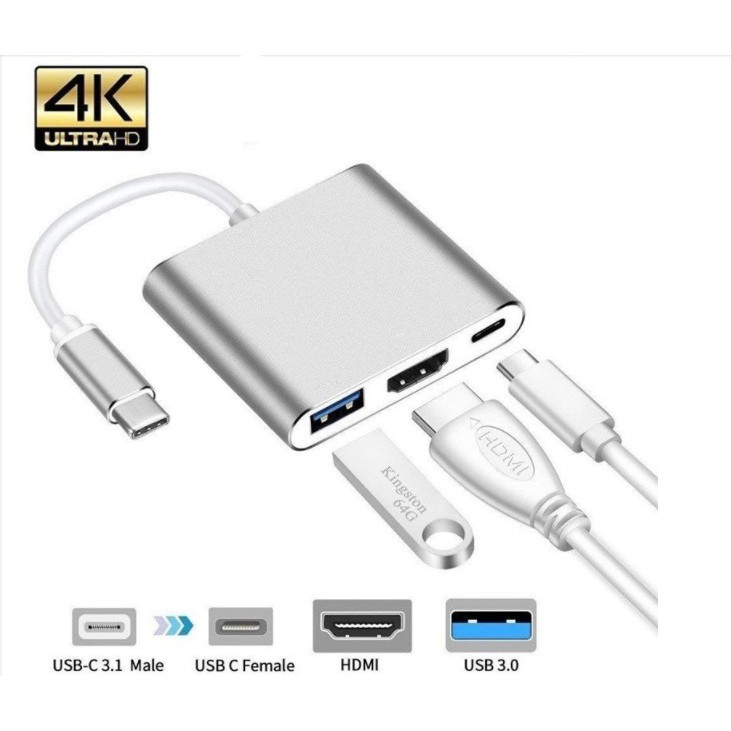 CABLE ADAPTADOR DE USB 3.1 TIPO C / THUNDERBOLT 3 MACHO A HDMI