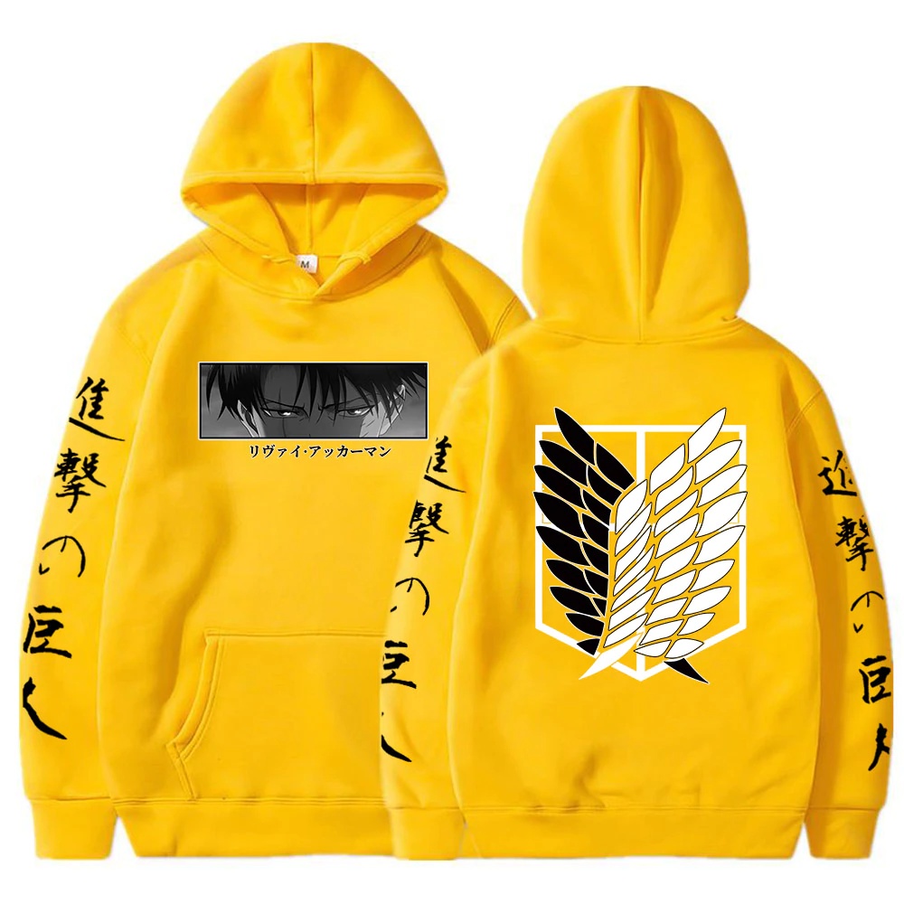 Blusa Moletom Attack On Titan Levi Asas da Liberdade Mangá