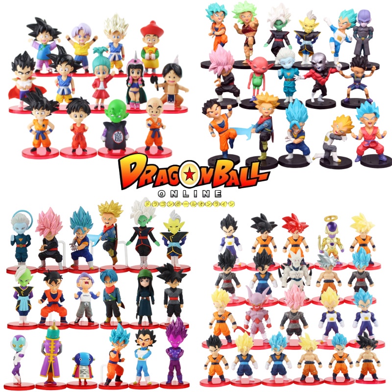 21pcs/Set 6-8cm Bola De Dragão Z DBZ Super Saiyan Son Goku Frieza