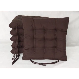 Kit 6 Peças - Almofada Assento Para Cadeira Futon Com Amarril