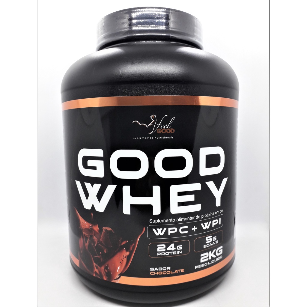 Good Whey 2kg Feel Good Suplementos Whey Concentrado/isolado – SABOR CHOCOLATE